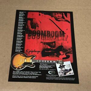 John Lee Hooker - Sheraton II - Epiphone Guitars - 2004 Print Ad